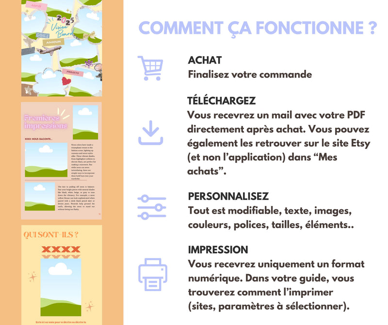 Modèle de Magazine à personnaliser Canva couple, anniversaire, mariage. Template astrologie, jeux, recettes, vacances