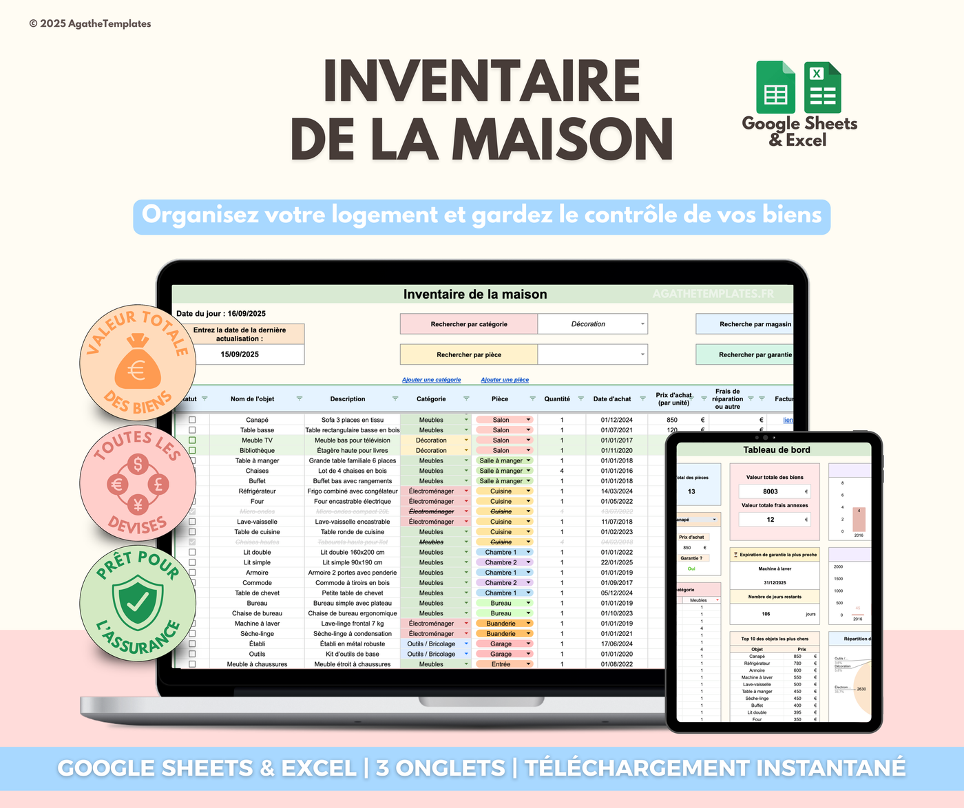Inventaire de la maison