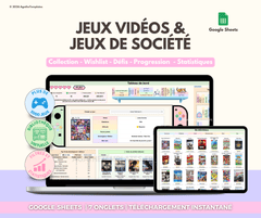 Suivi de jeux vidéo et jeux de société sur Google Sheets