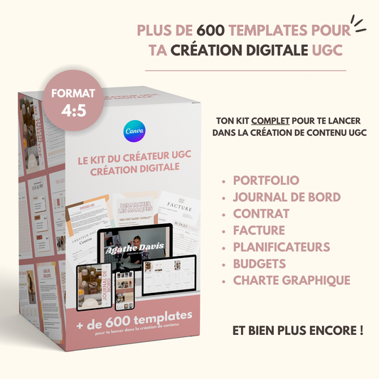 Kit UGC, création digitale et portfolio
