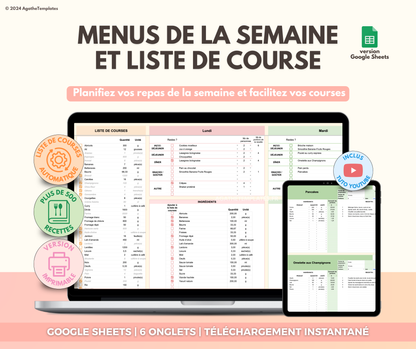 Planificateur de repas et liste de courses