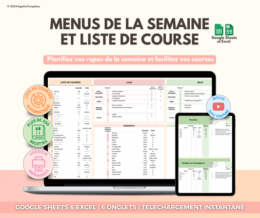 Planificateur de repas et liste de courses