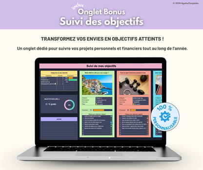 Budget mensuel et annuel sombre