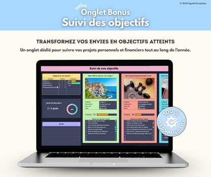 Budget Couple mensuel et annuel sombre