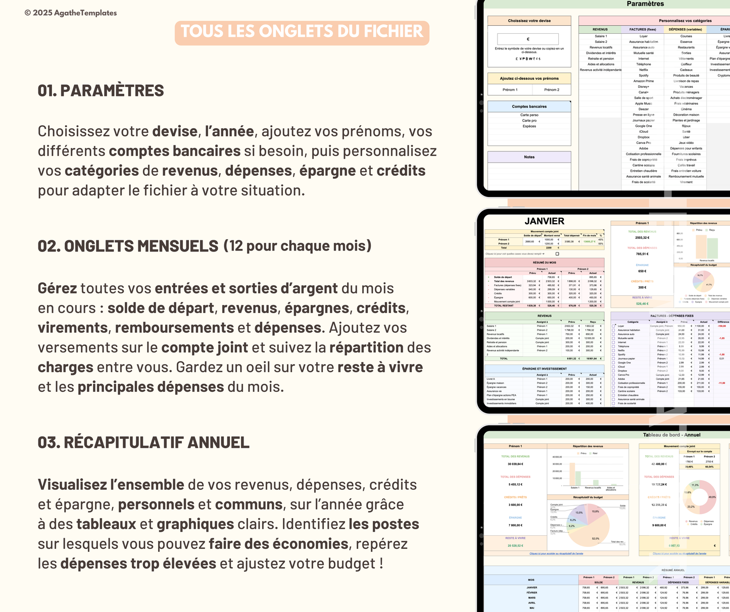 Budget Couple mensuel et annuel