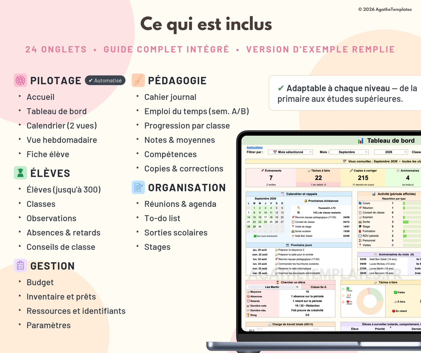 Planificateur enseignant