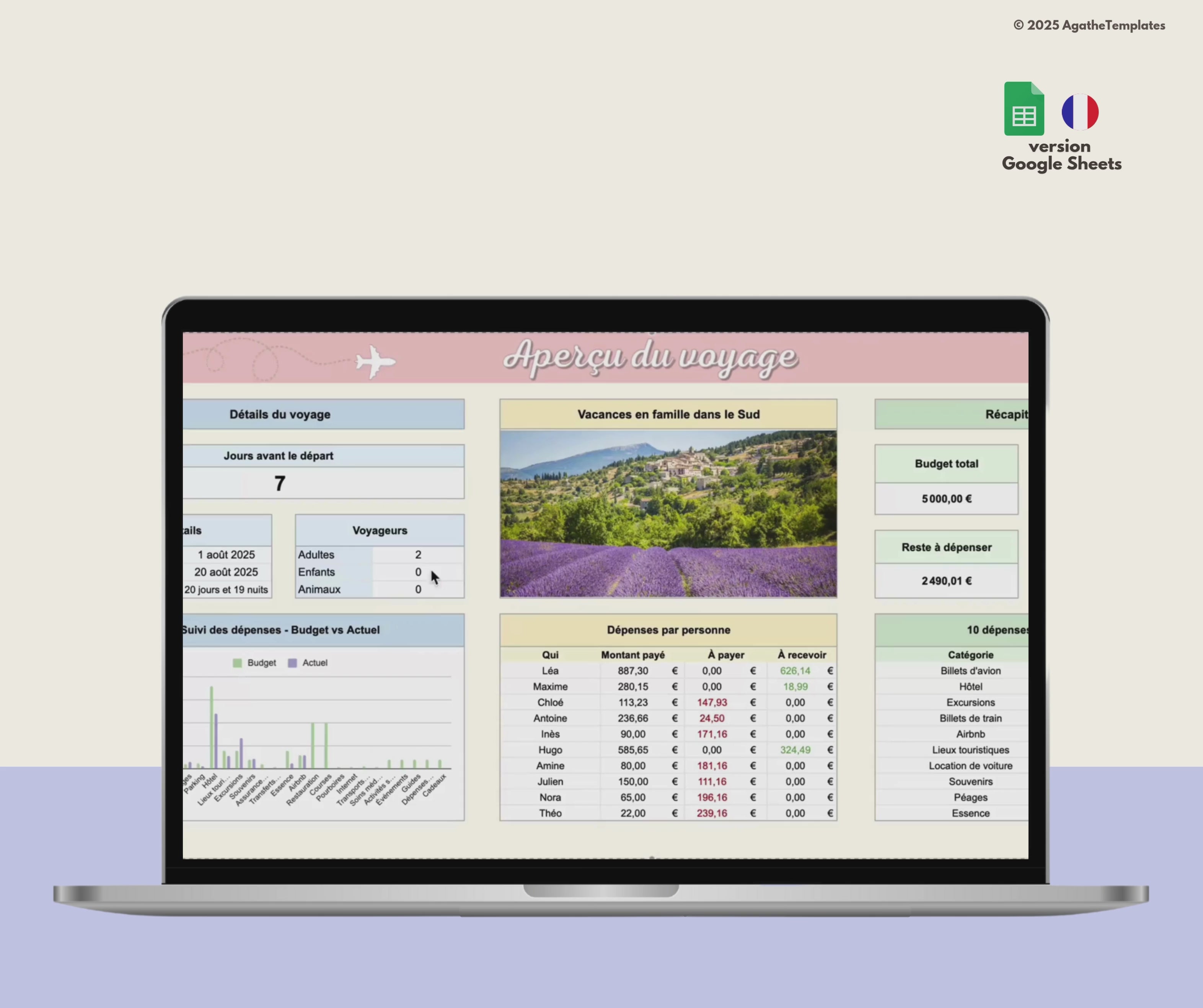 AgatheTemplates - Tableurs et Templates Personnalisables – Agathe Templates