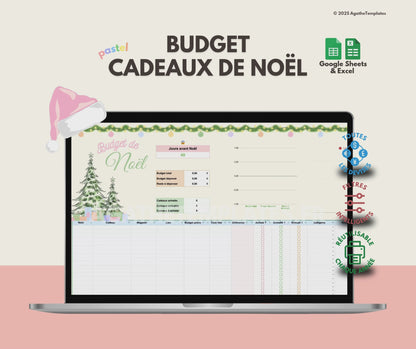 Budget cadeaux de Noël pastel