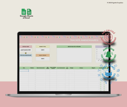 Planificateur et suivi des anniversaires