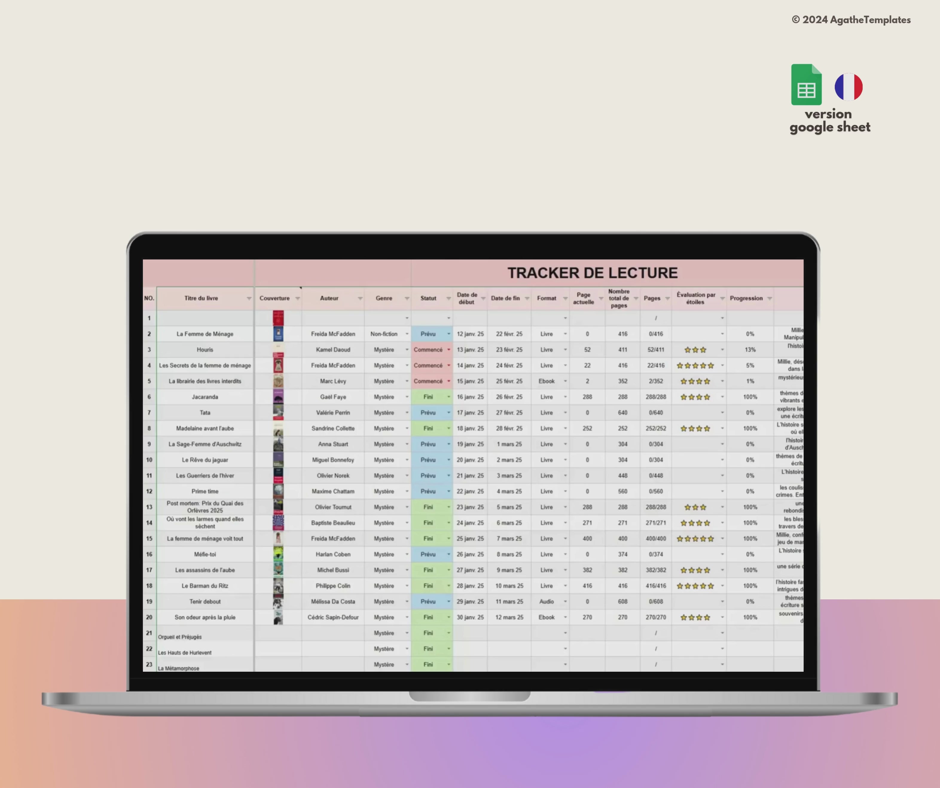AgatheTemplates Tableurs Et Templates Personnalisables Agathe Templates
