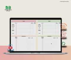 Planning de menus de la semaine pour organiser ses repas sur Google Sheets et Excel