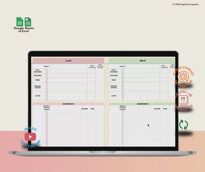 Planificateur de repas et liste de courses