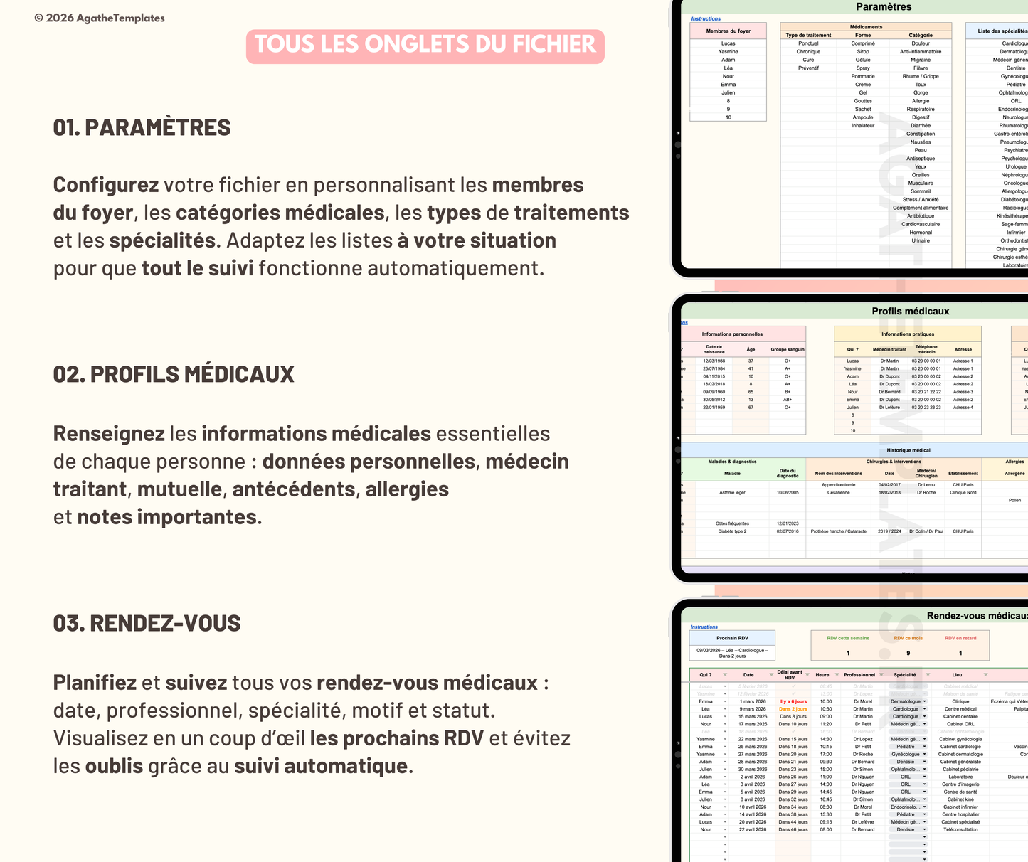 Suivi santé perso ou famille