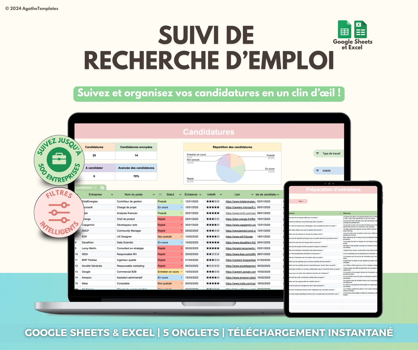Suivi de recherche d'emploi