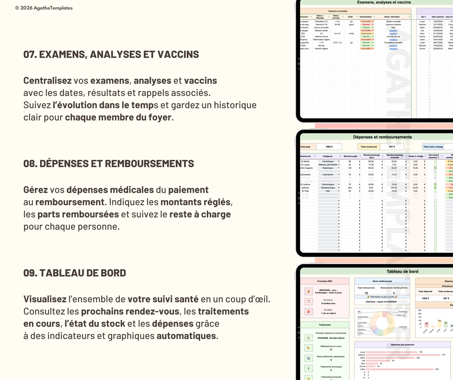Suivi santé perso ou famille