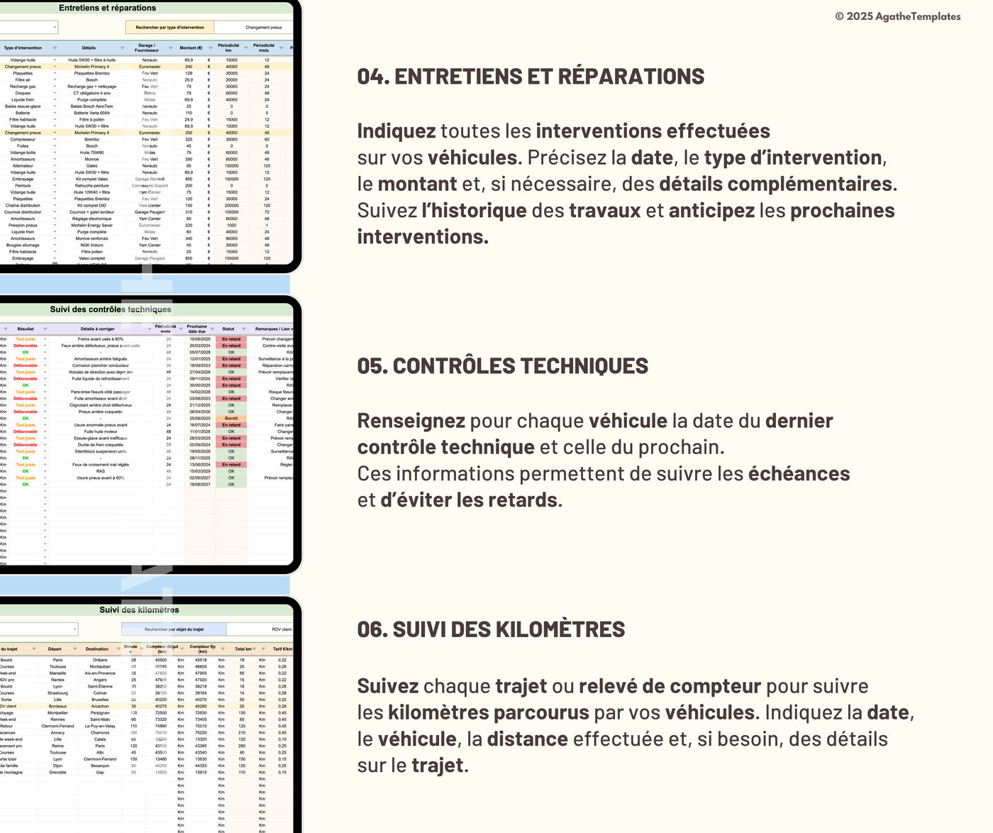 Suivi véhicules et entretien