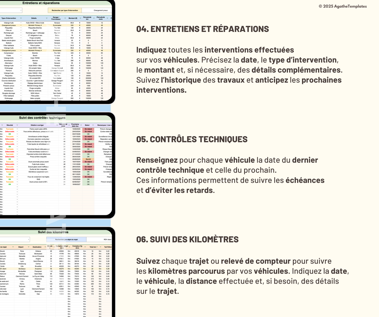 Suivi véhicules et entretien