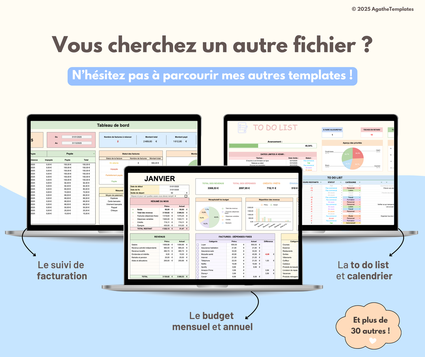 Tableau de bord comptable - version sombre