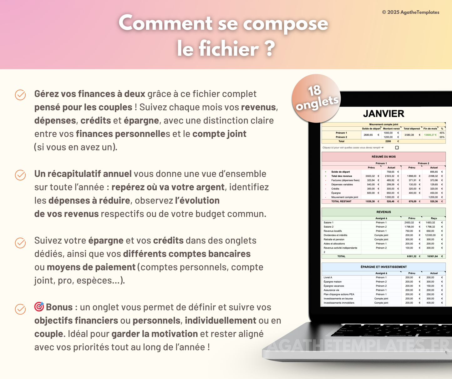 Budget Couple mensuel et annuel