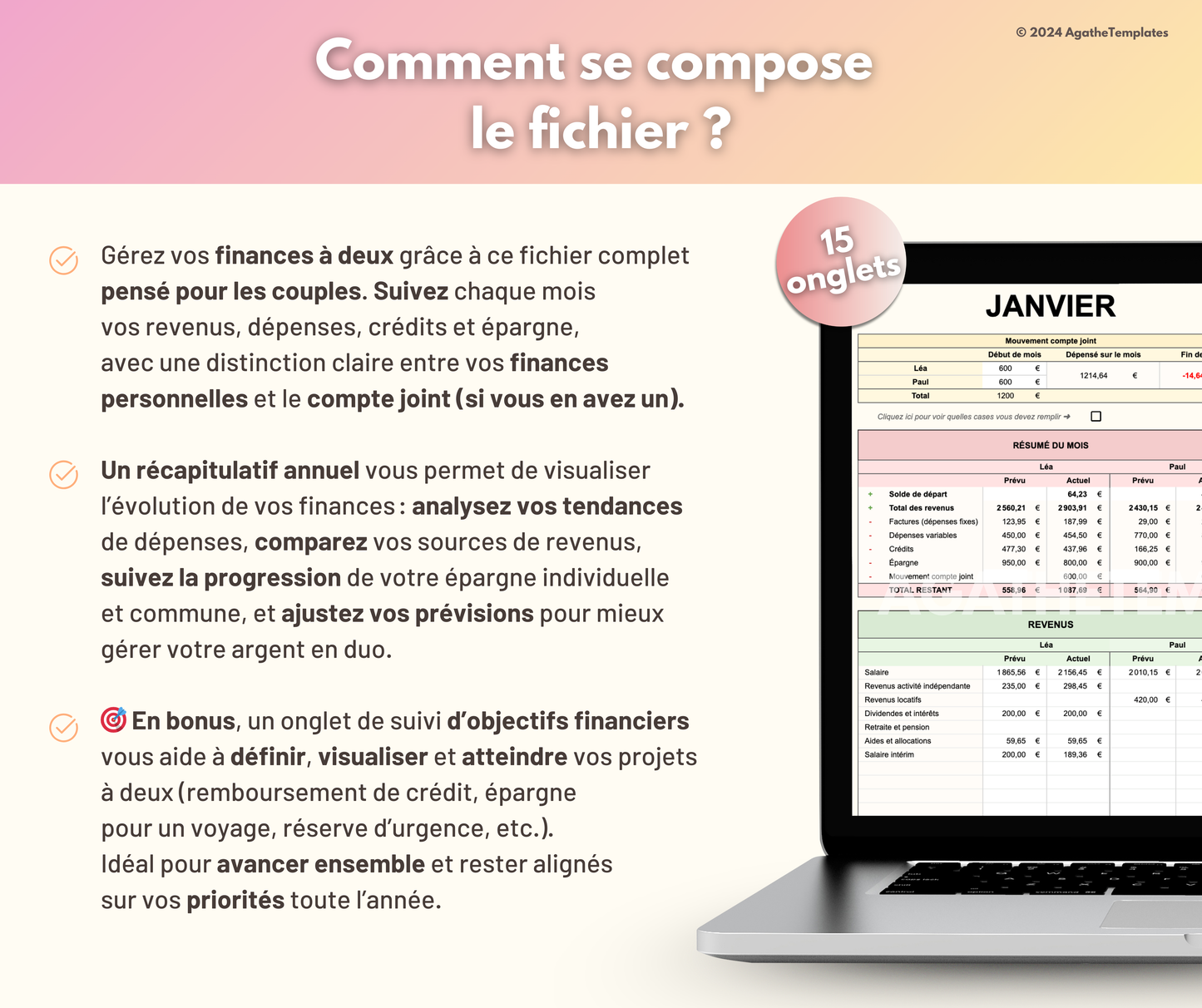 Budget Couple mensuel et annuel