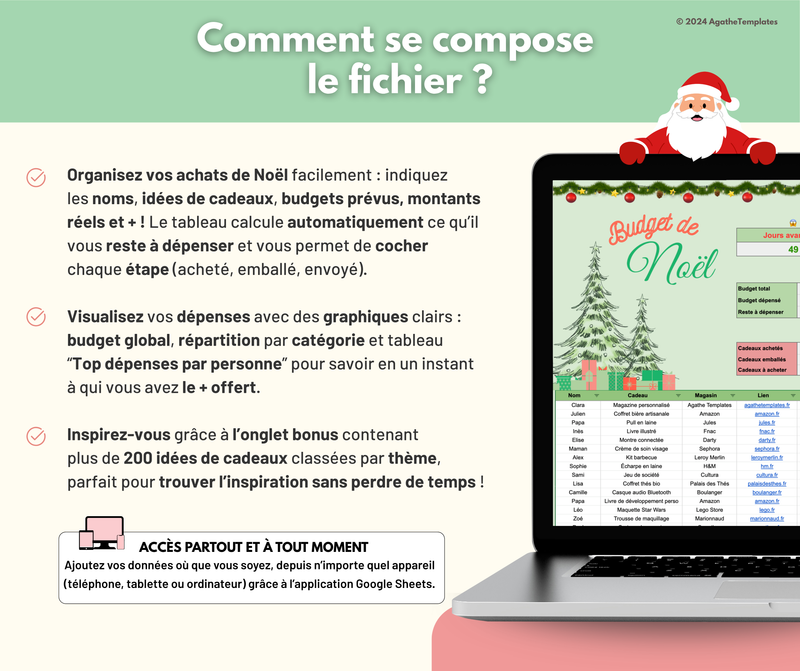 Budget cadeaux de Noël Vert