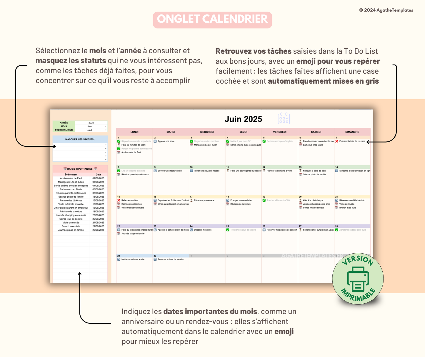 To Do List et calendrier automatisé