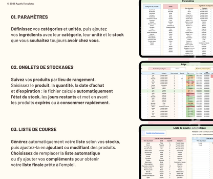 Inventaire et stock alimentaire, garde-manger