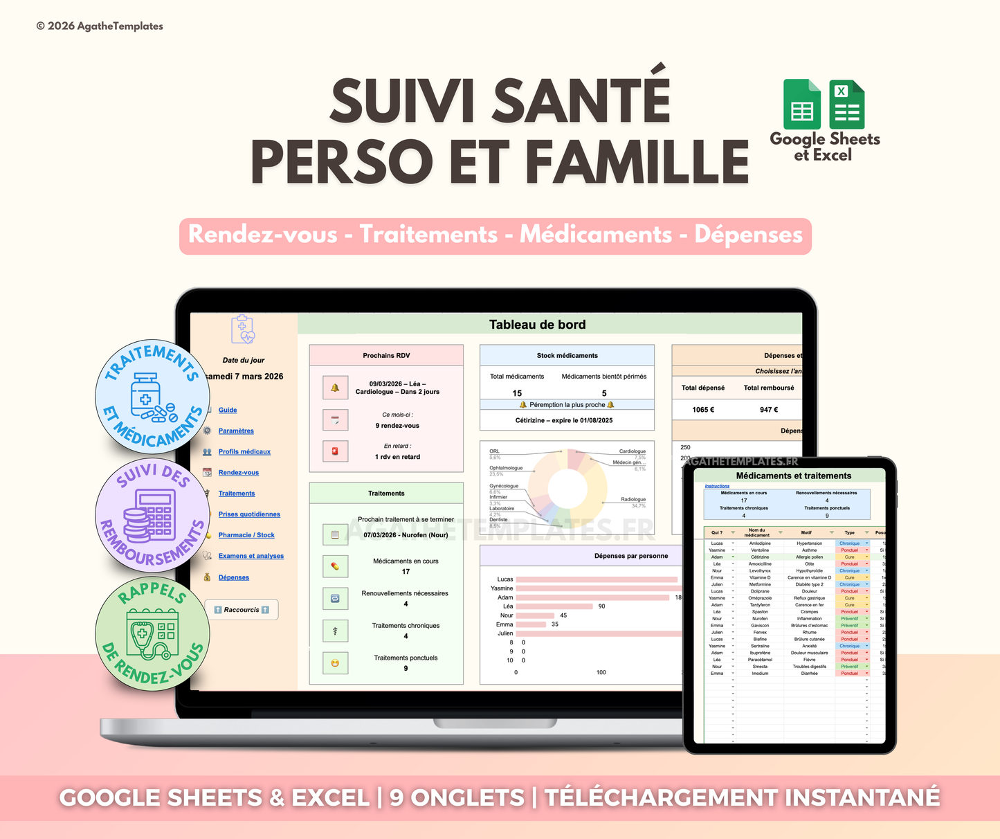 Suivi santé perso ou famille