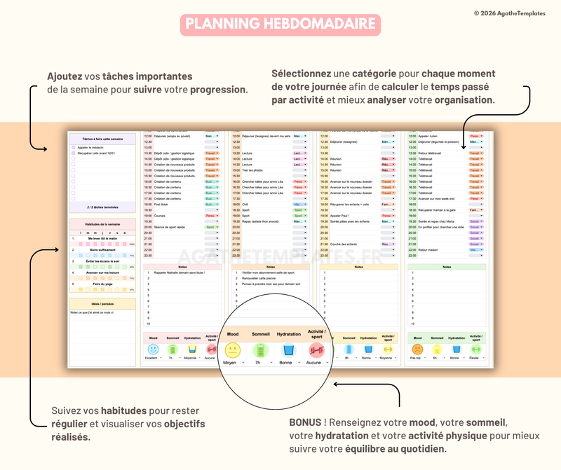 Planning hebdomadaire