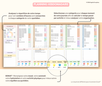 Planning mensuel et annuel