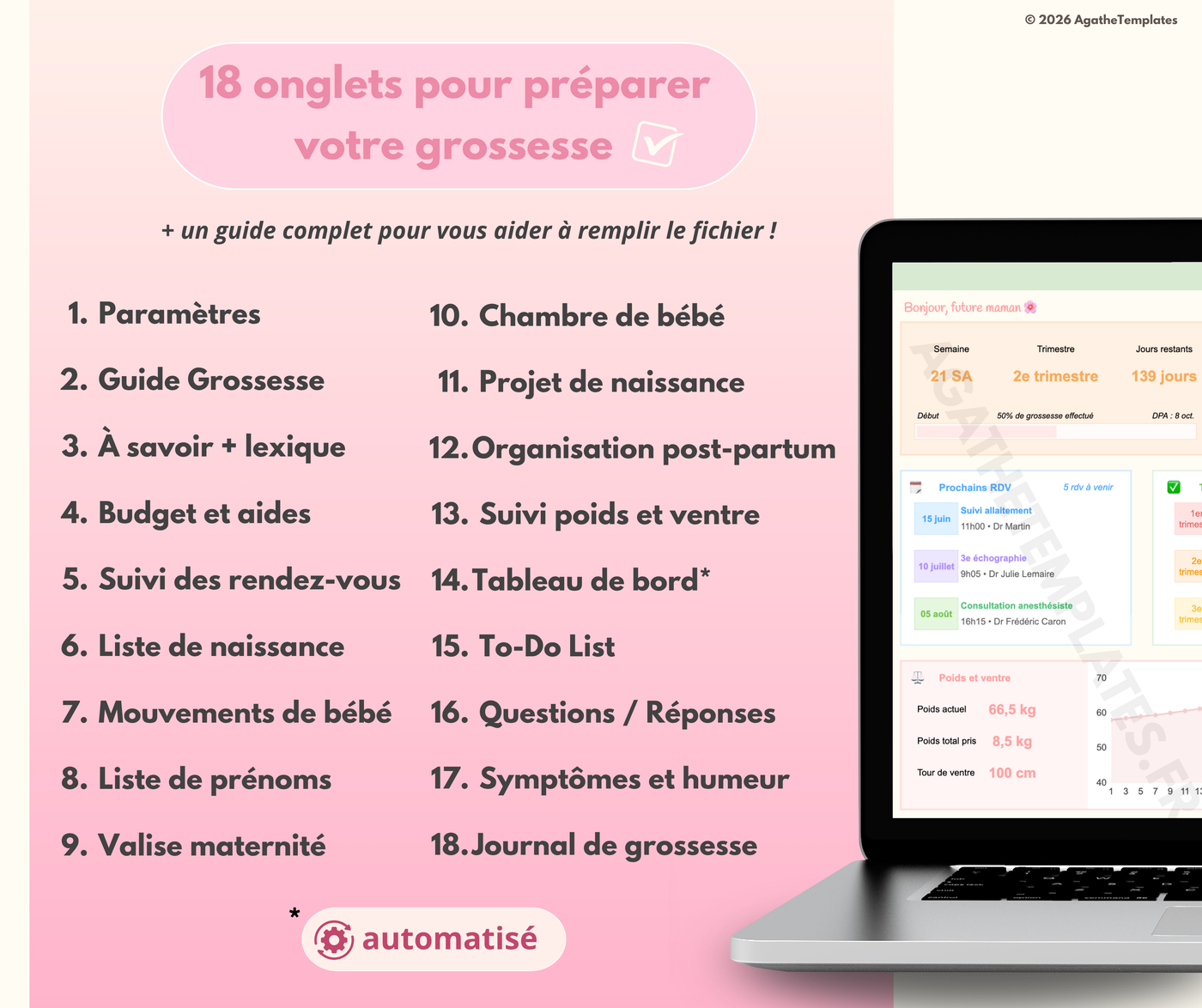 Planificateur de grossesse